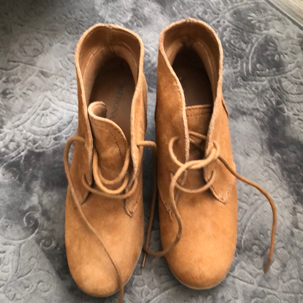 Tan Suede Wedges